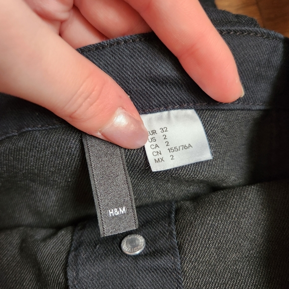 H&M Black Denim Button-Down Dress - Picture 3 of 3